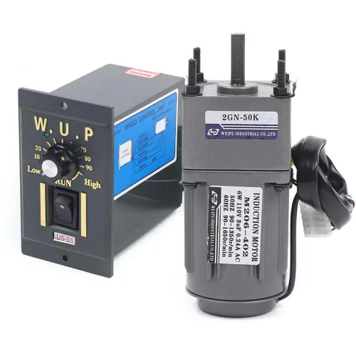 Vista 34 de 15W 10K AC110V 125 RPM Motor reductor de engranajes variable ajustable con controlador de velocidad para la industria
