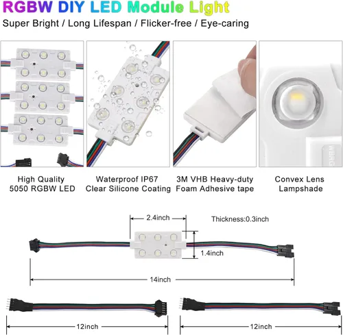 Vista 7 de Módulo de luces LED DIY Escaparate Luces LED Luces de ventana LED Luz decorativa para carteles de publicidad de letras Luces de ventana de tienda