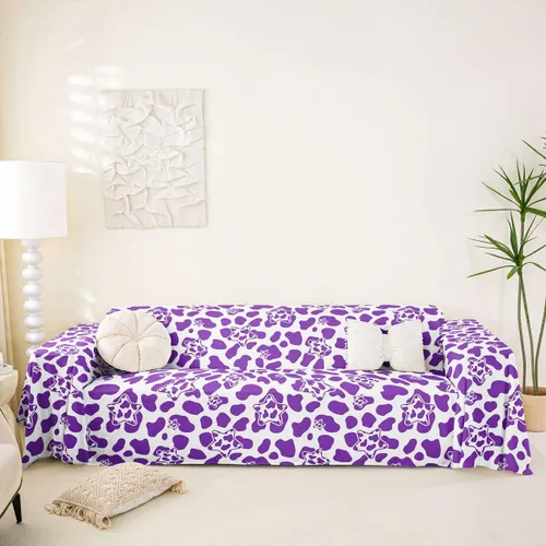 Vista 17 de Erosebridal Funda protectora para sofá, diseño de vaca lechera, diseño de vaca verde manzana, funda acolchada para sofá de animales occidentales