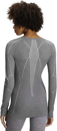 Vista 2 de FALKE Womens Wool Tech camisa de manga larga - negro