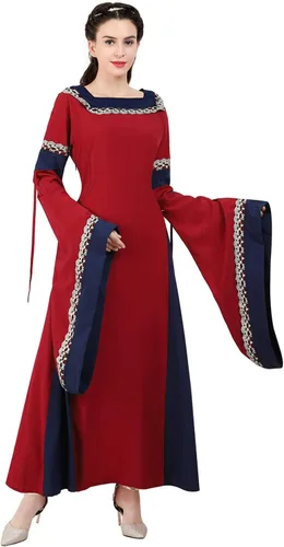Vista 172 de Kranchungel - Vestidos renacentistas de estilo medieval/irlandés/campesino para mujer; disfraz de hada, para bailes