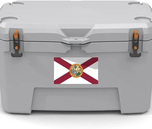 Vista 5 de Adhesivo adhesivo de la bandera del estado de Florida, paquete de 2, 5 x 3 pulgadas, vinilo de alta calidad AW315