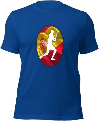 Vista 29 de Carlos Alcaraz Camiseta de manga corta unisex de algodón con diseño de bandera de España