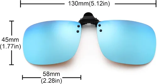 Vista 2 de JM - Gafas de sol polarizadas con clip sin marco para gafas graduadas