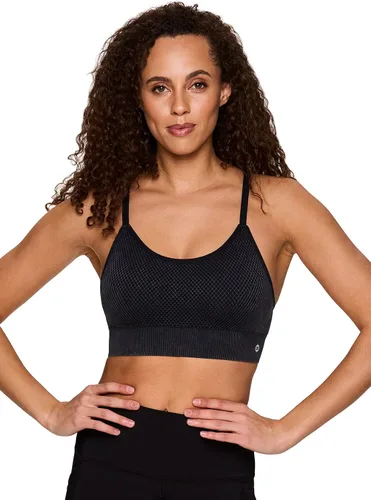 Vista 2 de RBX Active - Brasier deportivo de entrenamiento de bajo impacto sin costuras con tiras