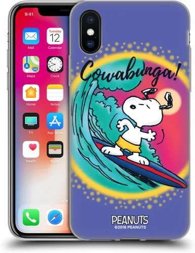 Vista 104 de Head Case Designs Funda de gel con licencia oficial de Peanuts Beach Surf Snoopy Boardwalk Airbrush [protección de grado militar] compatible