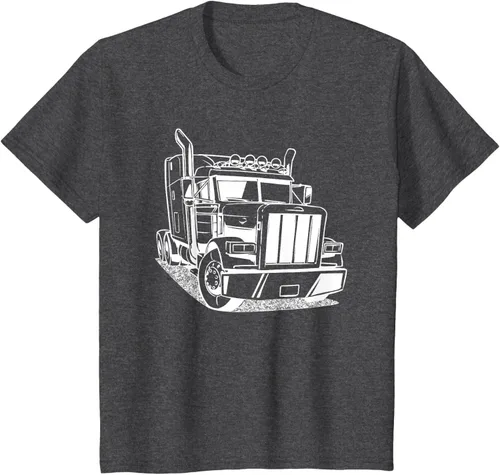 Vista 26 de Diesel Big Rig 18 Wheeler - Camiseta de camionero para camionero, Negro, S