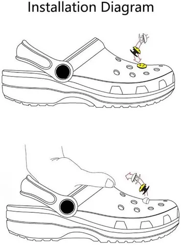 Vista 2 de Dije para zapatos bricolaje tridimensional para Crocs, accesorios distintivos para zapatos (rugby 3D)