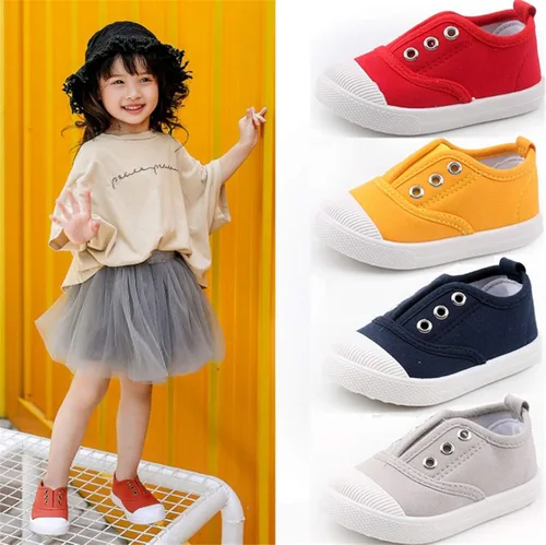 Vista 2 de E-FAK Toddler Shoes Boys Girls Canvas Sneaker Slip-On Kids Shoes Light Weight Fashion Casual Running Shoes(ToddleLittle KidsBaby)