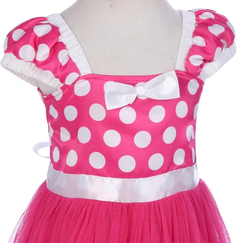 Vista 27 de IWEMEK - Maillot de ballet con diadema para niña con lunares, disfraz con diadema, leotardo