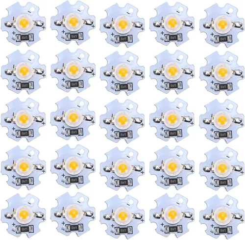 Vista 13 de POCREATION 25 chips LED AXD-1W-5V, bombilla LED de chip de 5 V, bombilla de ahorro de energía de 200 lúmenes, 1 W, cuentas de lámpara LED de alta