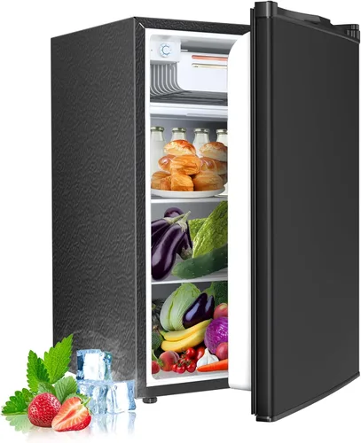 Vista 9 de Electactic Refrigerador compacto de 2.56 pies cúbicos con puerta individual reversible, NEGRO