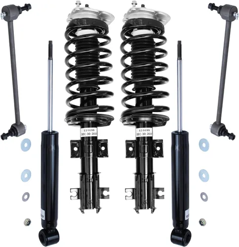 Vista 11 de Detroit Axle - Kit de puntales delanteros de 6 piezas para Ford Escape 2014-2019, 2 puntales y muelles helicoidales, 2 enlaces de barra