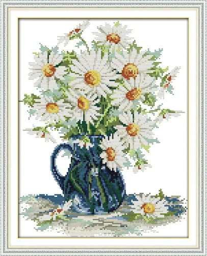 Vista 12 de ITSTITCH Kits de punto de cruz estampados, 11 quilates, 13 x 17 pulgadas, 100% algodón, kits de iniciación de bordado con patrones fáciles