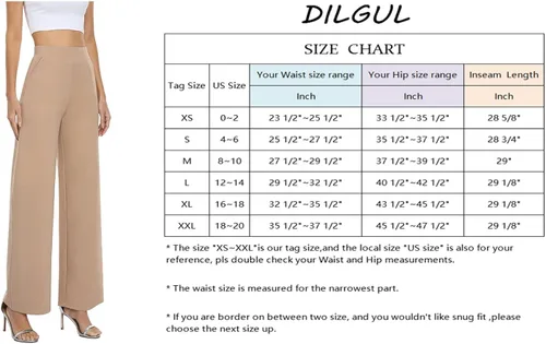 Vista 7 de Dilgul Womens Wide Leg Pants Comfy Loose Casual Sweatpants Elastic Waist Workout Trousers