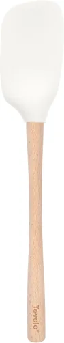 Vista 12 de Tovolo Cuchara de silicona con mango de madera para cocinar, mezclar, hornear, espátula, grande, resistente al calor, multifunción, cuchara