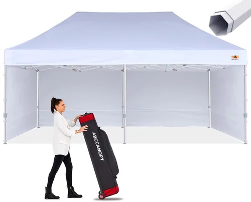 Vista 12 de ABCCANOPY - Tienda de campaña con dosel de primera calidad, sombra instantánea comercial, 10 x 15, serie premium, gris