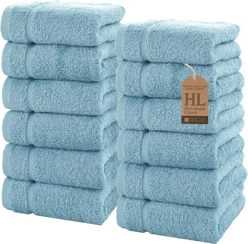 Vista 47 de Juego de 6 toallas de baño negras para baño, algodón turco original, suave, absorbente y de primera calidad, 2 toallas de baño, 2 manos y 2 toallas