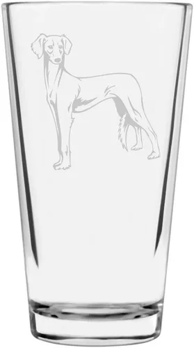 Vista 283 de Podenco Canario - Vaso de pinta de 16 onzas con temática de perro personalizado