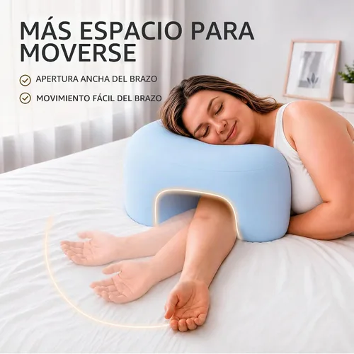 Vista 3 de AM AEROMAX - Almohada de espuma viscoelástica con agujero para el brazo, 7 pulgadas, color azul Cervical/neck/shoulder/rotator cuff pain relief