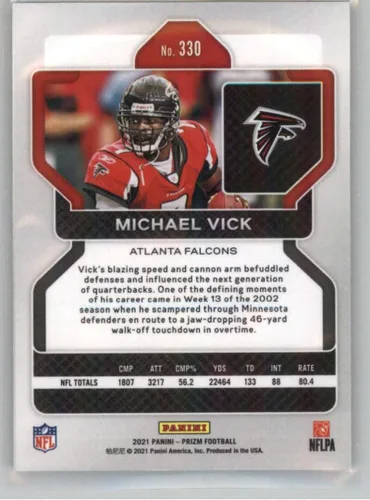 Vista 2 de 2021 PANINI PRIZM #330 MICHAEL VICK FALCONS FOOTBALL NFL