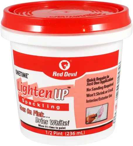 Vista 3 de Red Devil 0574 ONETIME Lighten Up Lightweight Spackling, 1 cuarto de galón