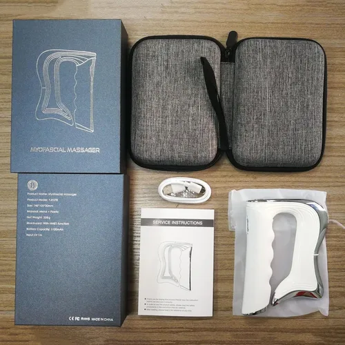 Vista 2 de NICHOY Masajeador eléctrico de fascia, músculo raspador Guasha, presión de liberación relajante, pistola facial eléctrica Masaje de micro corriente