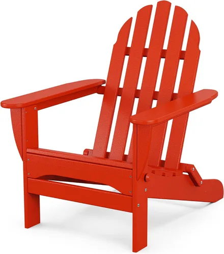 Vista 23 de POLYWOOD AD5030AR Silla Adirondack plegable clásica, Altura: 35.00" - Ancho: 29" - Profundidad: 35.00", Aruba