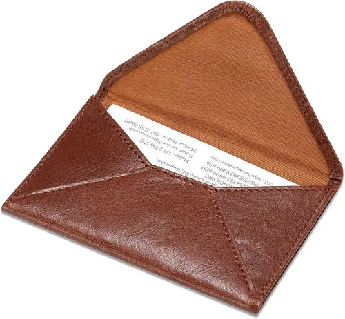 Vista 25 de HISCOW Estuche para tarjetas de visita con cierre magnético - Piel de becerro italiana, café