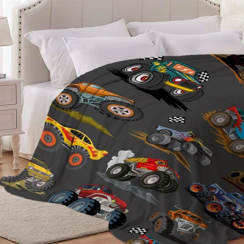 Vista 16 de Manta de bebé con texto en inglés «Just A Boy Who Loves Trucks» para niños y niñas, manta súper suave para envolver al recién nacido, acogedora