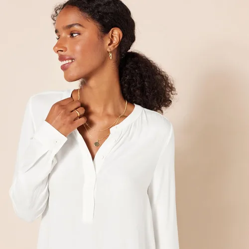 Vista 4 de Tienda Essentials - Blusa tejida de manga larga para mujer