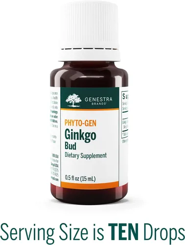 Vista 3 de Genestra Brands Ginkgo Bud Suplemento de hierbas 0.5 onzas líquidas