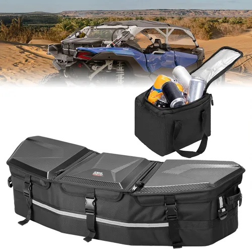 Vista 7 de KEMIMOTO Bolsa de almacenamiento de carga X3, caja de cama UTV ATV mejorada, caja de herramientas para maletero, bolsa enfriadora, compatible