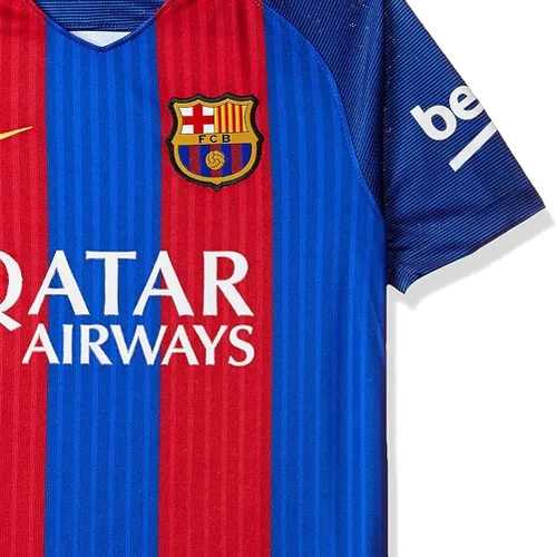 Vista 2 de Neymar JR #11 Barca Youth Home Soccer Jersey (XL) Red, Blue