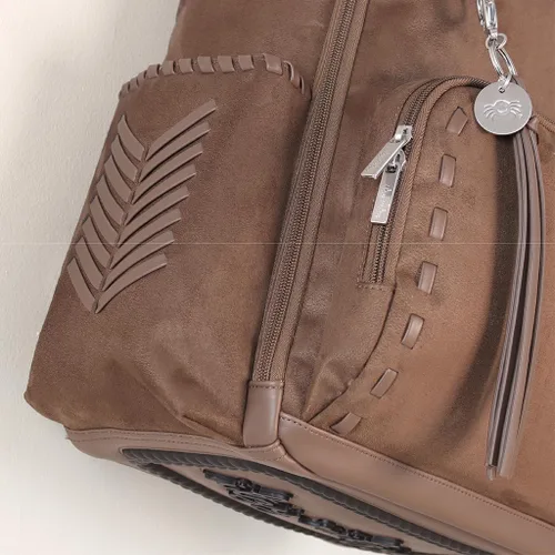 Vista 10 de Itzy Ritzy Boss Plus Mochila grande para pañales con 19 bolsillos (Aspen)