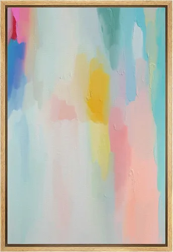 Vista 46 de MUDECOR Impresión en Lienzo Enmarcado Arte de Pared Pincelada Floral Abstracta en Tonos Neutros Cálidos Tonos Terrosos Ilustraciones Minimalismo
