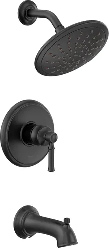 Vista 6 de Moen UT2283EPBN Dartmoor M-CORE Serie 2 - Kit de molduras para bañera y ducha con 1 mango, requiere válvula, níquel cepillado