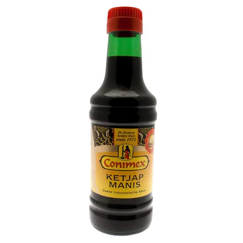 Vista 2 de Conimex Ketjap Manis Indonesian Zoete / Salsa de soja dulce, paquete de 3, 8 oz/8.5 fl oz por botella