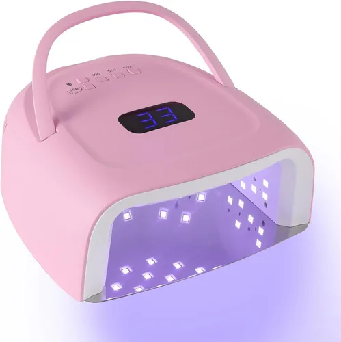 Vista 9 de Lámpara de uñas LED UV inalámbrica, secadora de uñas recargable de 60 W, luz de curado de esmalte de uñas para manicura con sensor automático y 4