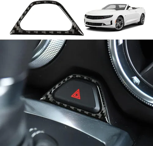Vista 25 de Calcomanía de fibra de carbono para perilla de ventilación de aire acondicionado, cubierta interior para Chevrolet Camaro 2016 2017 2018 2019 2020