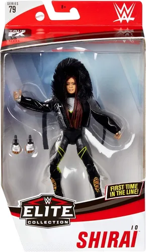 Vista 5 de WWE Lo Shira Elite Series #79 Figura de acción de lujo con detalles faciales realistas, equipo de anillo icónico y accesorios