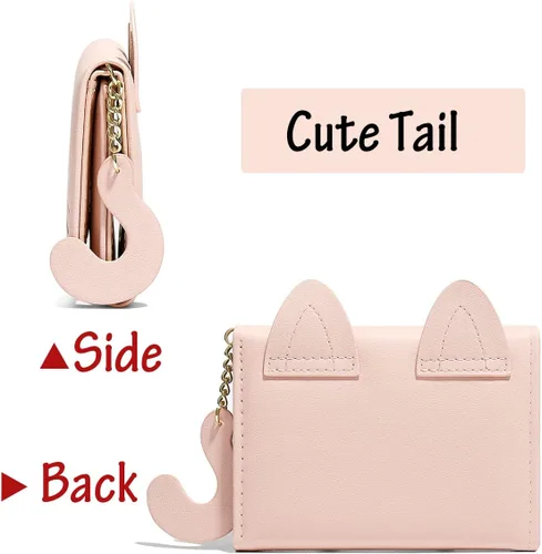 Vista 3 de Sunwel Fashion Cartera pequeña y bonita para cupcakes helados triple monedero bolsillo para efectivo tarjetero para ventana de identificación