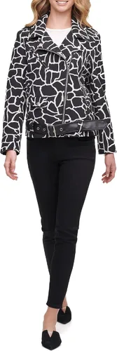Vista 2 de DKNY Women's Animal Print Moto Jacket