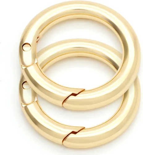 Vista 10 de CRAFTMEMORE 2pcs 1 3/8 pulgadas O Rings Snap Clip Gigger Spring Opening Llavero Hebilla Monedero Hardware SCOS (latón cepillado), Cobrizo cepillado