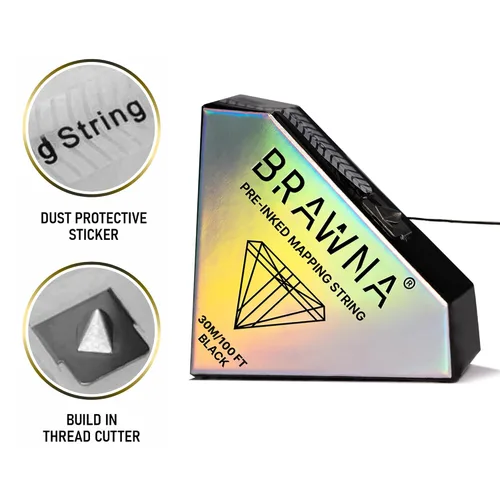 Vista 3 de BRAWNA PMU Supplies - Cuerda de mapeo preentintada para microblading y microsombreado de cejas - Cuerda de microblading premium - Herramienta