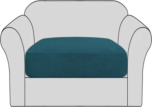 Vista 32 de H.VERSAILTEX - Fundas elásticas para cojín de sofá individual, fundas de asiento para silla de sofá, protector de cojín con tejido jacquard de sarga