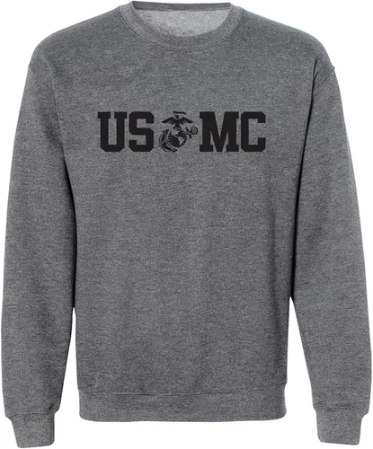 Vista 8 de zerogravitee USMC Eagle Globe Anchor - Sudadera con cuello redondo Real