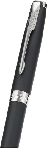 Vista 9 de PARKER 1950881 Bolígrafo Sonnet Negro Mate CT Punta Media, Base Aceite en Caja de Regalo
