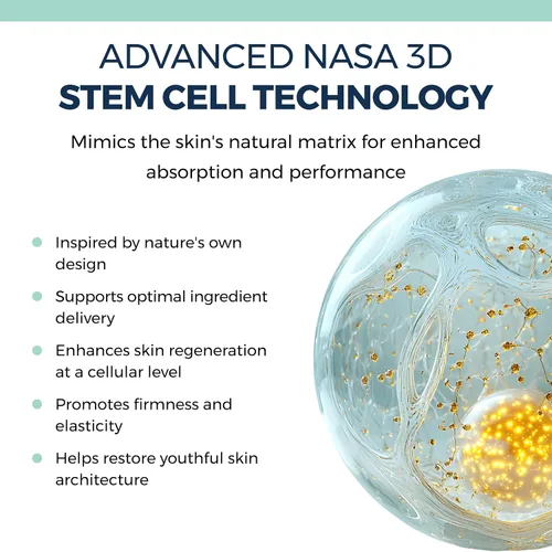 Vista 5 de Advanced Age-Defy Moisturizer - 1.7 onzas líquidas Suero de células madre para cara con ácido hialurónico multicular, péptidos dobles y colágeno