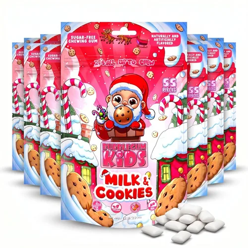 Vista 24 de Bubblegum Kids Hannah's Frozen Banana - Goma de mascar sin azúcar Relleno de calcetines, dulces navideños, recuerdos de fiesta, goma de mascar sin